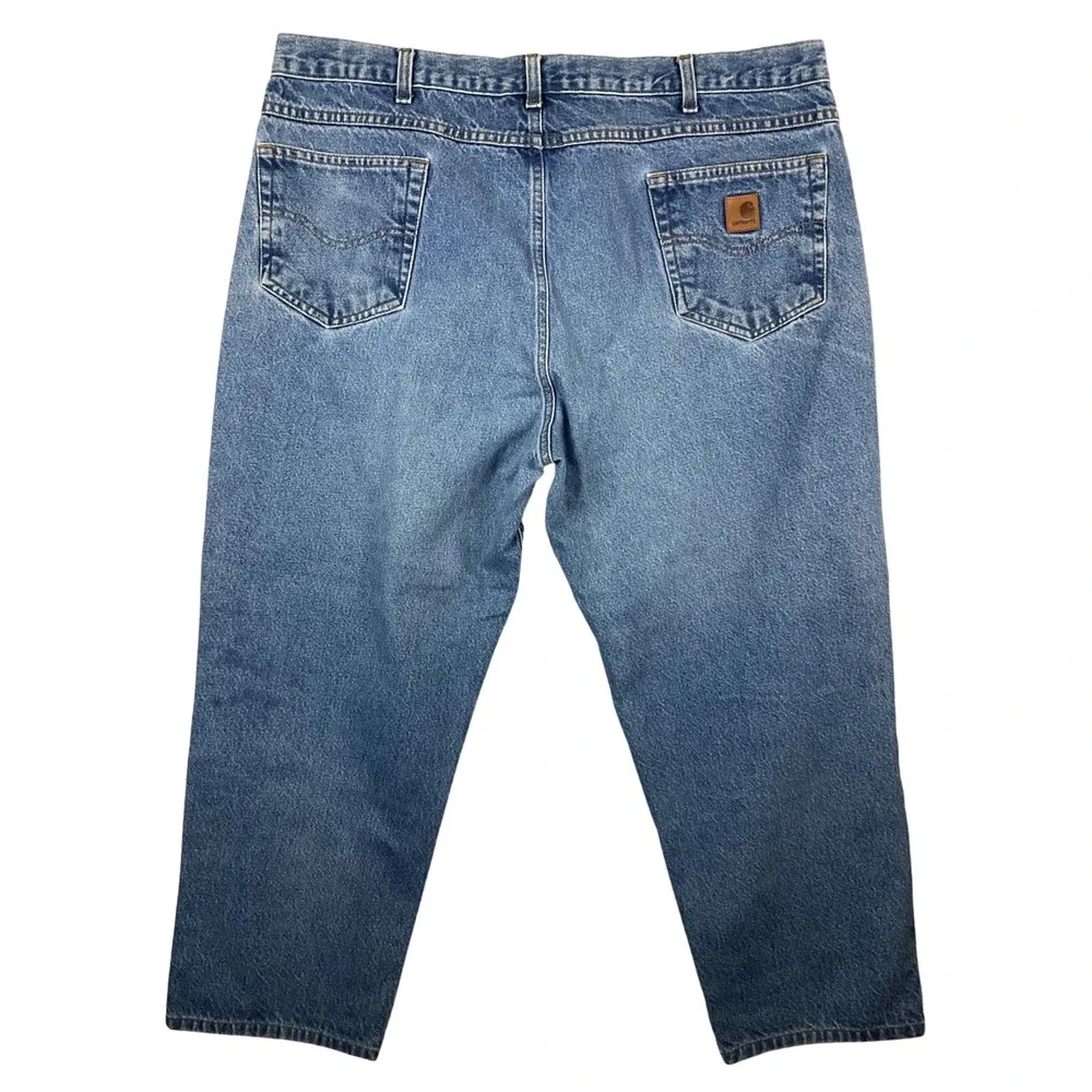 Carhartt Relaxed Fit Jeans Mens 44x30 (fits 42x26) Blue Medium Wash B13 DST
